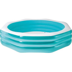 Intex Swim Center 58492NP Октагональный семейный надувной бассейн Размер: 2,54 м x 2,54 м x 56 см