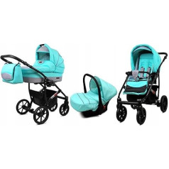 BabyLux® Bambimo 3 в 1 Комплект коляски - Largo - включает люльку для новорожденных, спортивное сиденье для коляски, автокресло - Комплект коляски - Ком