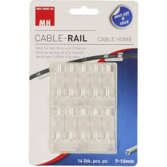 Max Hauri AG Cable Clip Self-Adhesive 164657 Диапазон диаметров пучка 10 мм (макс.) Прозрачный Упаковка 14 шт.