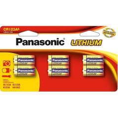 Panasonic cr123 Pa/6B Lithium 3 V Non-rechargeable Battery - Батарейки (Li-ion), цилиндрические, 3 В, 6 шт (S), CR123 A)