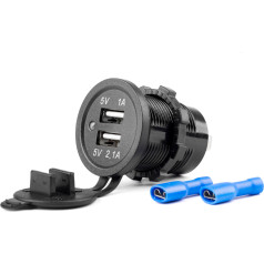 Водонепроницаемое зарядное устройство с 2 разъемами usb 12v 24v mod-03 -02853