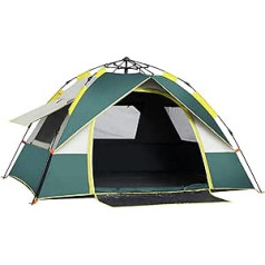 HSGAV Camping Pop Up Tent for 3-4 People, Automatic Pop Up Instant Tent, Waterproof UV Protection, Beach Sun Protection with Carry Bag for Families, Hiking, Mountaineering, Camping, 205 x 195 x 130 cm