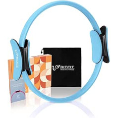 RitFit Pilates Ring - Premium Power Resistance Full Body Fitness Circle - with Bonus eBook (Blue)