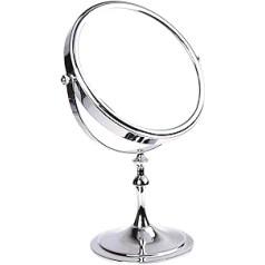 HIMRY Cosmetic Mirror, 8 inch, Mirror 360° rotating, Double-faced Standard + 5 Magnification, KXD3105-5x
