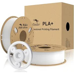 Creality Official PLA+ 3D Printer Filament, PLA Plus, PLA Pro, 1.75mm, Strong, Durable, Smooth Print, Dimensional Accuracy +/- 0.02mm, 1kg Cardboard Spool, 2kg, White+White