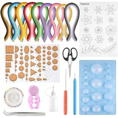 TUPARKA Paper Quilling Kits 45 Colours 900 Strips Quilling Art Paper DIY Craft Pack of 19