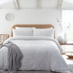 Appletree Loft - Newbury - Tufted Duvet Cover Set, Double, White