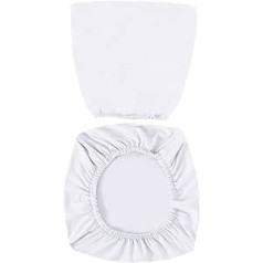 VOSAREA White Office Chair Covers Stretch Computer Desk Chair Slipcover Removable Washable