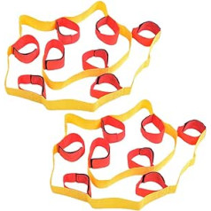 Alvinlite 8 Person Legged Race Bands Set, 1 Pair 3/5/8 Person Team Game, Game Teamwork Training for Children Adults, 210 cm
