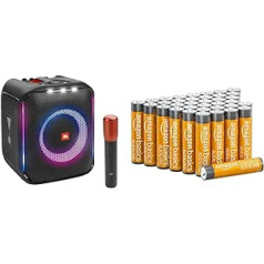 JBL PartyBox Encore - Portable Party Speakers for Indoor/Outdoor & Amazon Basics AAA Alkaline Batteries, Powerful, 1.5 V, Pack of 36 (Appearance May Vary)