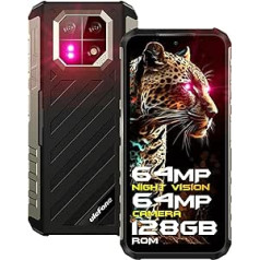 Ulefone Armor 22 16GB + 128GB Outdoor Mobile Phone without Contract 6.58 Inch FHD+ 120Hz 64MP + 64MP Night Vision, 6600mAh, 33W, 4G, Android13 Dual SIM/NFC/GPS/IP69K Outdoor Smartphone