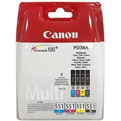 Original Printer Cartridges for Canon PIXMA iP7250 8750 iX6850 MG 5450 5550 5650 6350 6450 6650 7150 7550 MX725 925 (Multi (4-Pack))
