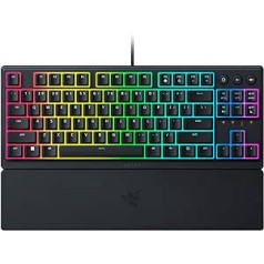 Razer Ornata V3 Tenkeyless Compact Low Profile Gaming Keyboard (Mecha Membrane Switches, UV Coated Keycaps, Dedicated Backlit Media Keys, Magnetic