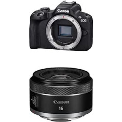 Canon R50 System Camera - Mirrorless Camera + RF 16 mm F2.8 Lens