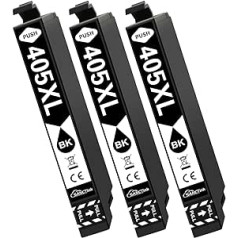 SANCTink 405XL Black Printer Cartridges Compatible with Epson 405 XL Ink Cartridge for Epson Workforce WF-3820DWF WF-3825DWF WF-4830DTWF WF-4820DWF 4825DWF WF-7830DTWF 7835DTWF 7840DTWF Printer, Pack