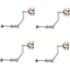 POPETPOP 4 Stück Angelrollenwippe Angelrolle Drehgriff Angelrollengriff tragbar Ersatzgriff Angelrolle Angelzubehör Rollengriff-Zubehör Universal- Spule Welle Handhaben rotieren Kipphebel