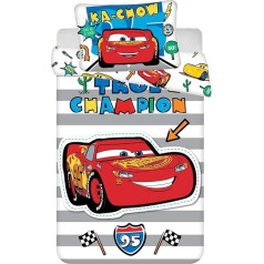 JFabrics Disney Cars Lightning McQueen Комплект пододеяльника с наволочками, красный, 100 x 135 см - 40 x 60 см