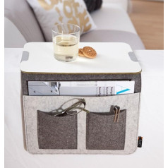 Unbekannt Поднос для дивана Sofa Butler серый Подлокотник-органайзер Полка для дивана