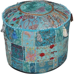 ‎Marusthali Винтажный индийский лоскутный стул с вышивкой 56 x 36 см