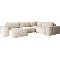 Delife Lanzo Living Area XL Cord Beige 360 x 260 см Регулируемый шезлонг