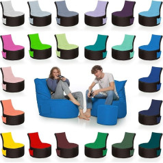 Homeideal - 2 Colour Gamer Lounge Bean Bag для взрослых и детей - играть или отдыхать - водонепроницаемый для использования в помещении и на улице, так как он в