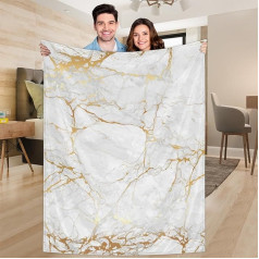 Ririx Мраморное покрывало, золотого цвета, мраморное покрывало, для кровати, дивана, софы, кресла, кемпинга и путешествий, легкое покрывало, бо