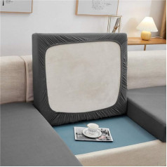 Чехол для подушки дивана, нескользящая растяжка, чехол для дивана, эластичные чехлы для подушек, чехол для подушки дивана (светло-серый, 3-ме