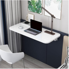 Oureco Маленький складной стол, деревянный настенный стол, компьютерный стол, белый складной стол, держатель, износостойкий, филе-доказательс