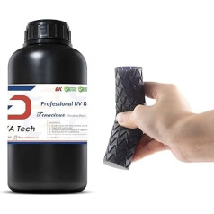 Siraya Tech Tenacious 3D Printer Resin Flexible, 405nm UV Cure Resin with High Impact Resistance, Standard Photopolymer Resin for LCD DLP 3D Printing (1kg, Obsidian Black)