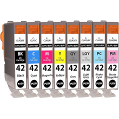 Supply Guy 8 картриджей для принтеров, совместимых с Canon CLI-42 Multipack для Pixma PRO100 PRO100s