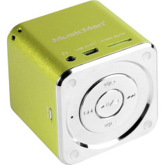 Technaxx Mini Musicman 3W Grün tragbarer Lautsprecher (1-Weg, 3 Watt, 150-18000 Hz, 4 Ohm, 10% verkabelt), 3529