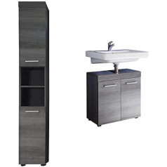 Trendteam smart living Bathroom Tall Cabinet Runner & Smart Living Bathroom Sink Base Cabinet Runner