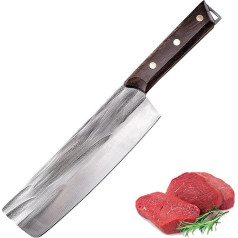 Fubinaty Японский поварской нож Nakiri ручной работы Кованый кухонный нож из высокоуглеродистой стали Мясорубка Full Tang Поварской нож с деревянной