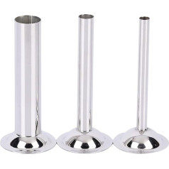 Yinuoday 3pcs Sausage Stuffer Pipe Stainless Steel Grinder Stuffer Tubes Sausage Filling Tools for Size 8 Manual or Electric Meat Grinder