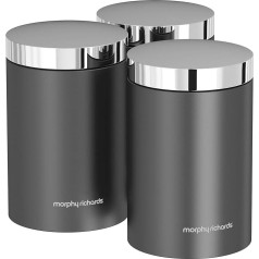 Morphy Richards Accents Vorratsdosen, Edelstahl, titan, H17 x W11 x D11 см