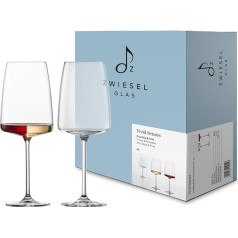Zwiesel Glas Wine Glass Fruity & Fine Vivid Senses (набор из 2), филигранные бокалы для вина, безопасные для посудомоечной машины бокалы из тританового хрусталя, с
