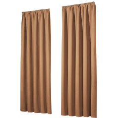 heimtexland® 1 пара тепловых штор блэкаут с оборками, тип 139