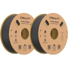 Creality Hyper PLA Filament Bundle 1.75 mm 2 kg for K1 Max/Ender 3 V3 SE/KE, 3D Printer Filament PLA Designed for High Speed 30-600 mm/s, Dimensional Accuracy ± 0.03 mm (Black & Black 2-Pack)