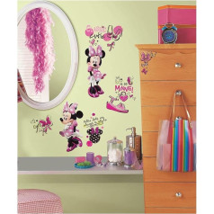 RoomMates RM - Disney Minnie Fashionista Wandtattoo, PVC, bunt, 29 x 13 x 2,5 см