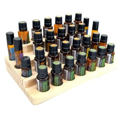 Nicemeet 30 слотов для эфирных масел Держатель полки из дерева - вмещает 5 10 15 мл бутылок с эфирными маслами - идеальная стойка-органайзер для хра