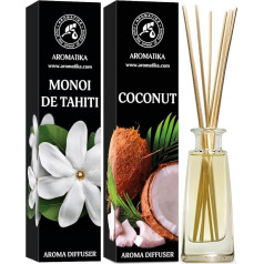 Комнатный ароматический диффузор Monoi de Tahiti & Coconut 2х100 мл - Комнатный ароматический диффузор с палочками - Аромат для комнаты - Экзотический а