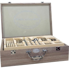 Pradel Excellence D 570-48 Набор столовых приборов из 48 предметов в футляре, 37,5 x 28,5 x 11 см