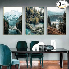 Набор современных постеров, картины с пейзажами природы, настенные картины, настенные рисунки, настенное украшение для гостиной и спальни,