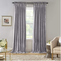 Elrene Home Fashions Korena Rustic Vogue Crushed Velvet Curtain 52