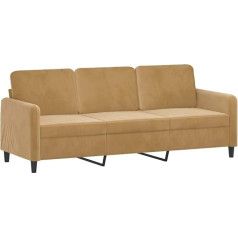 Vidaxl Диван 3-местный, Lounge Sofa Couch с подлокотниками и задней подушкой, Дизайн дивана для гостиной с металлическим каркасом, Мебель для сидения т