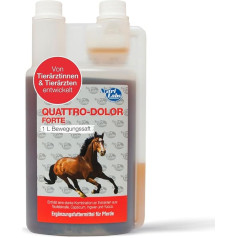 NutriLabs Quattro-Dolor Forte Exercise Juice for Horses 1 L with Turmeric, Ginger, Devil's Claw Extract and Much More - Devil's Claw Horse - Horse Dietary Supplement - Movement Horses