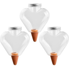 Набор из 3 дозаторов воды для растений большой 500 мл, ПВХ автоматический полив комнатных растений, 12 x 12 x 6 см, самополивающиеся шары для поли