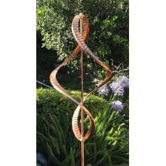 Stanwood cws-07 One Size Kinetic Dual Helix Spinner Wind Skulptur - Kupfer