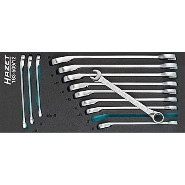 Hazet 163-509/12 Набор комбинированных ключей с трещоточным кольцом