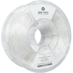 QIDI TECH TPU 95A High Fluidity Filament 1.75 mm, TPU95A-HF Flexible 3D Printer Filament, High Elasticity, Suitable for High Speed Printing, 1 kg Spool (2.2 lbs), Transparent